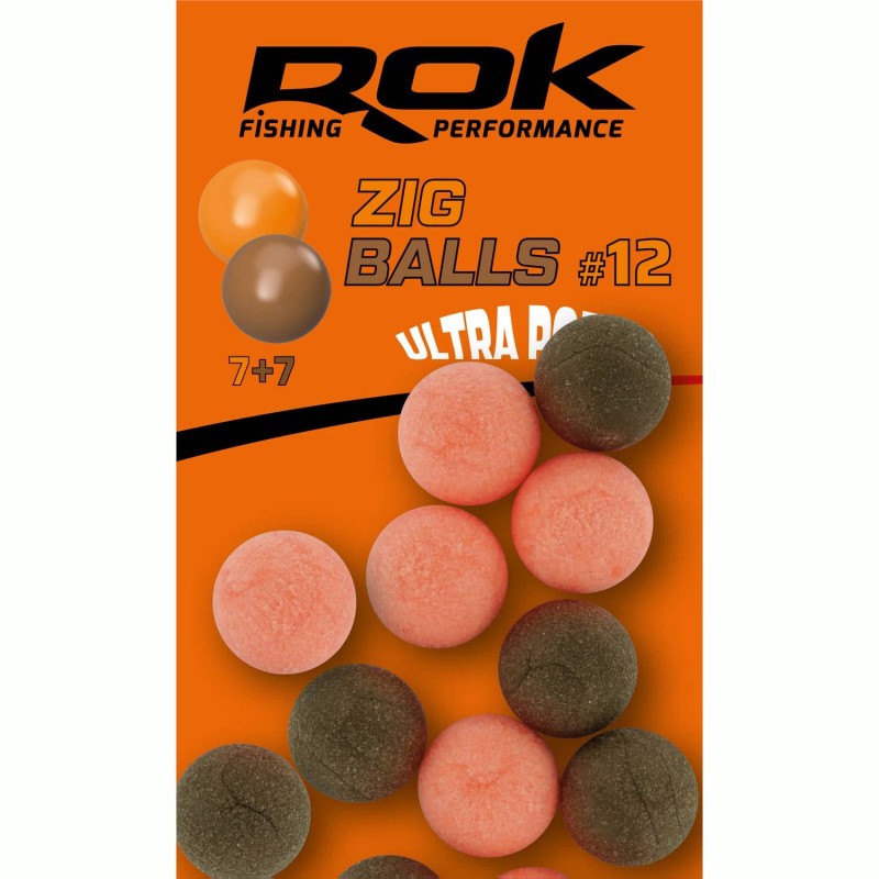 ZIG BALL taille12 - ORANGE+BROWN 