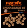 CHOD BEADS Ø6 BROWN - PERLES SOFTS Ø6 MARRON (PRE-PERFOREES) 
