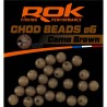 CHOD BEADS Ø6 CAMO BROWN - PERLES SOFTS Ø6 CAMO MARRON (PRE-PERFOREES) 