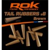 ROK LEAD CLIP TAIL RUBBER BROWN - TETINE CLIP PLOMB ROK MARRON 