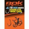 WGB taille6 - BARBLESS WIDE GAPE HOOKS taille6 - HAMECONS BARBLESS WIDE GAP taille6 