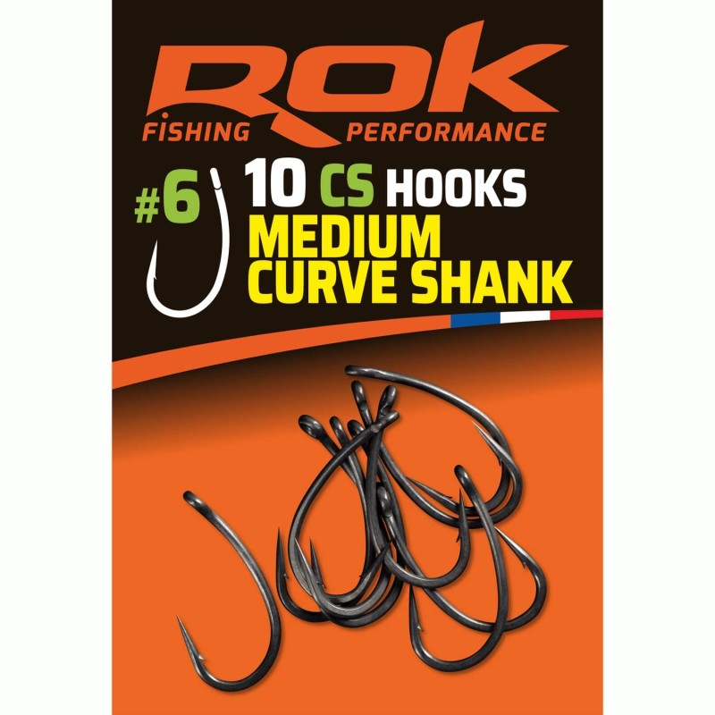 CS taille6 - MEDIUM CURVE SHANK HOOKS taille6 - HAMECONS MEDIUM CURVE SHANK taille6 
