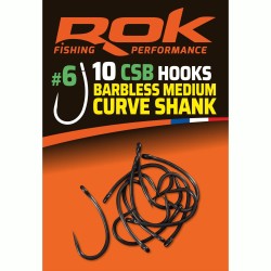 CSB taille6 - BARBLESS MEDIUM CURVE SHANK HOOKS taille6 - HAMECONS BARBLESS MEDI 