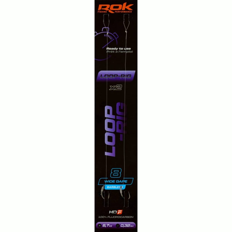 LOOP-RIG WGB taille8 - 2X PACK / LOT DE 2X MONTAGES LOOP-RIG WIDE GAPE BARB 