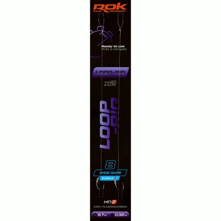 LOOP-RIG WGB taille8 - 2X PACK / LOT DE 2X MONTAGES LOOP-RIG WIDE GAPE BARB 