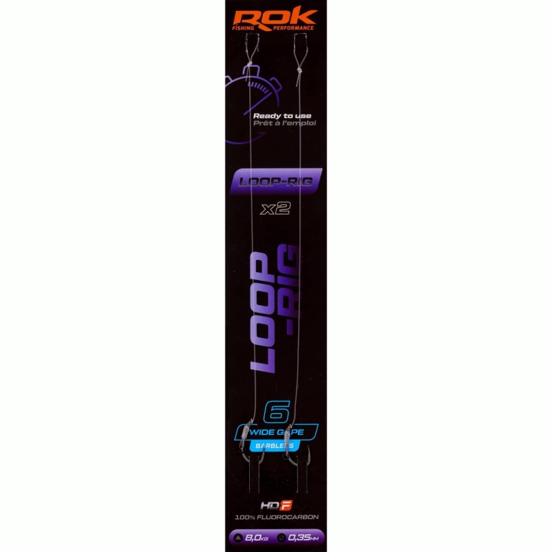 LOOP-RIG WGB taille6 - 2X PACK / LOT DE 2X MONTAGES LOOP-RIG WIDE GAPE BARB 