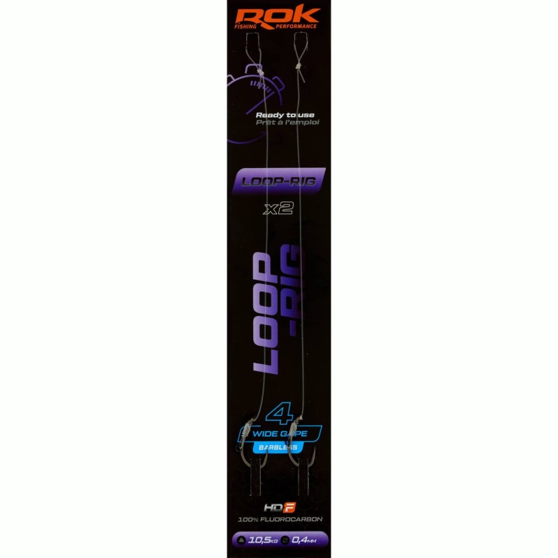 LOOP-RIG WGB taille4 - 2X PACK / LOT DE 2X MONTAGES LOOP-RIG WIDE GAPE BARB 