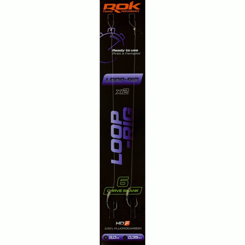 LOOP-RIG CS taille6 - 2X PACK / LOT DE 2X MONTAGES LOOP-RIG CURVE SHANK taille6 