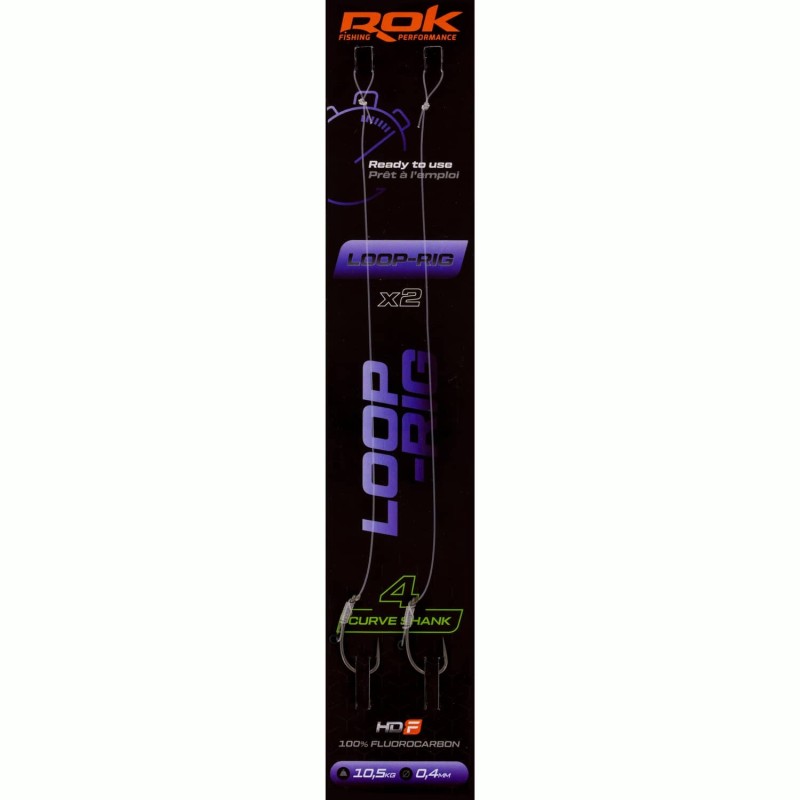 LOOP-RIG CS taille4 - 2X PACK / LOT DE 2X MONTAGES LOOP-RIG CURVE SHANK taille4 