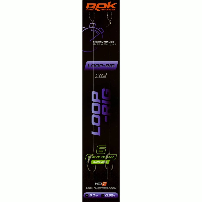 LOOP-RIG CSB taille6 - 2X PACK / LOT DE 2X MONTAGES LOOP-RIG CURVE SHANK BA 