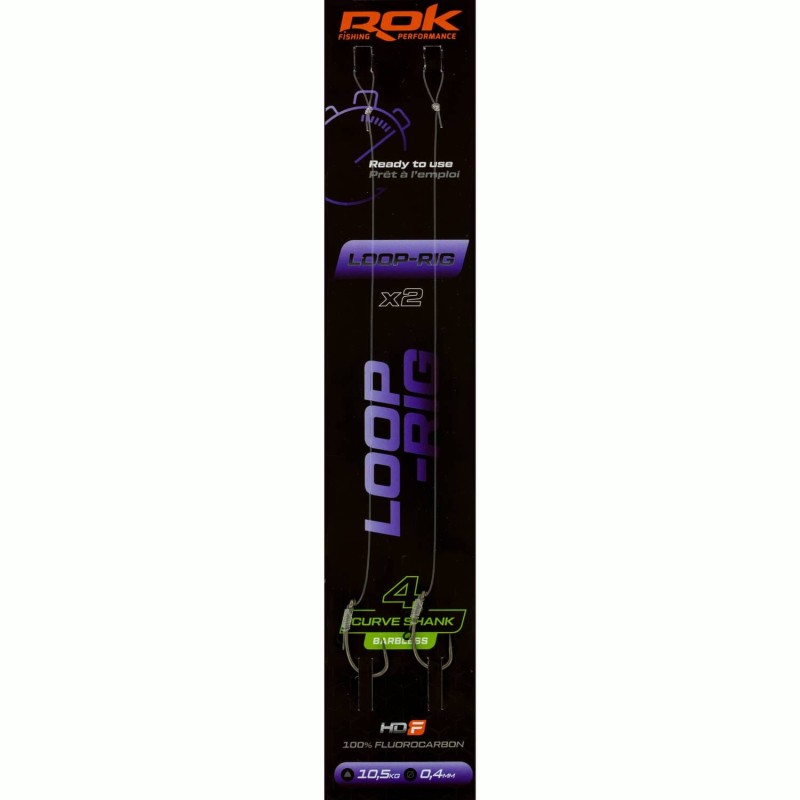 LOOP-RIG CSB taille4 - 2X PACK / LOT DE 2X MONTAGES LOOP-RIG CURVE SHANK BA 