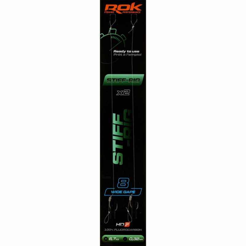 STIFF-RIG WG taille6 - 2X PACK / LOT DE 2X MONTAGES STIFF-RIG WIDE GAPE taille6 
