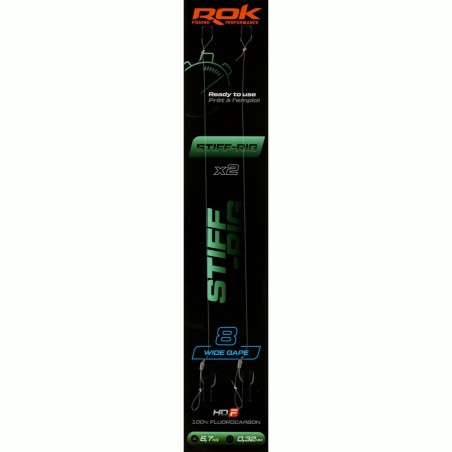 STIFF-RIG WG taille6 - 2X PACK / LOT DE 2X MONTAGES STIFF-RIG WIDE GAPE taille6 