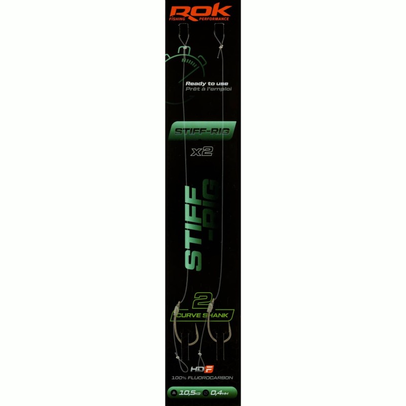 STIFF-RIG CS taille2 - 2X PACK / LOT DE 2X MONTAGES STIFF-RIG CURVE SHANK taille 