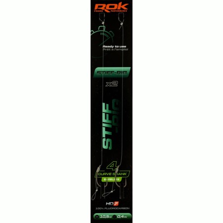 STIFF-RIG CSB taille4 - 2X PACK / LOT DE 2X MONTAGES STIFF-RIG CURVE SHANK  
