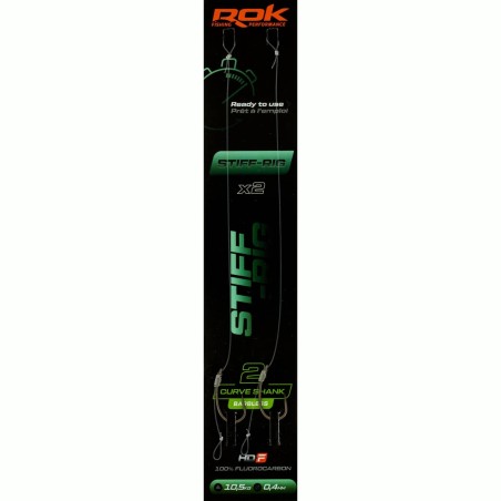 STIFF-RIG CSB taille2 - 2X PACK / LOT DE 2X MONTAGES STIFF-RIG CURVE SHANK  