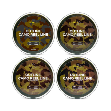 OUTLINE CAMO REEL LINE - 12LB 1000M AVID CARP 