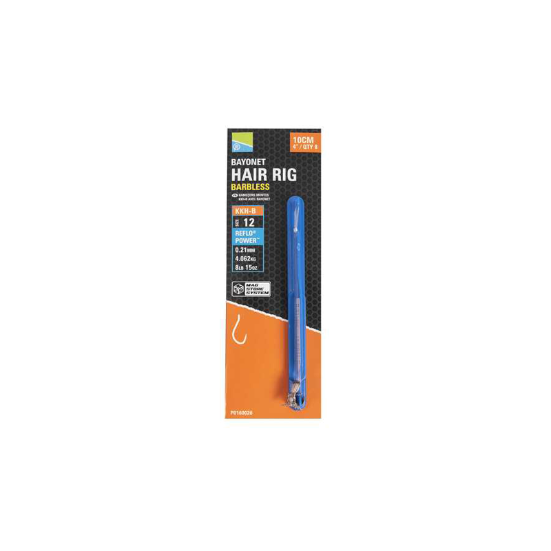 "KKH-B BAYONET MAG STORE HOOKLENGTHS -10CM/4"" - 14" PRESTON INNOVATIONS 