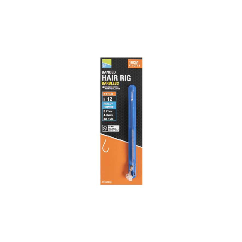 "KKH-B BANDED MAG STORE HOOKLENGTHS -10CM/4"" - 12" PRESTON INNOVATIONS 