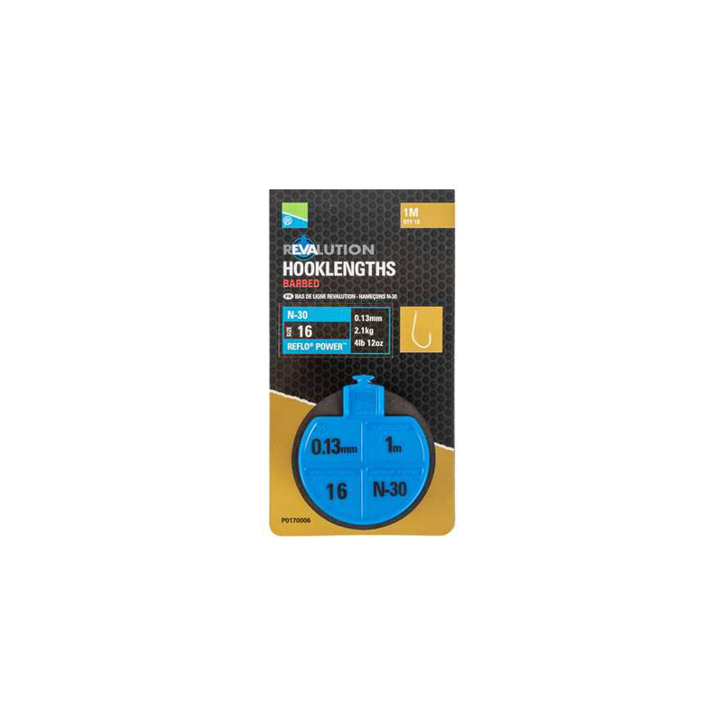 REVALUATION HOOKLENGTHS - N30 SIZE 16 PRESTON INNOVATIONS 