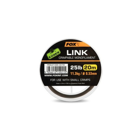EDGES LINK TRANS KHAKI MONO 0.53MM/25LB  (20M) FOX
