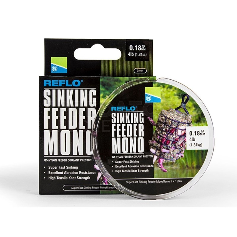 0.26MM REFLO SINKING FEEDER MONO - 150M SPOOL - 8LB