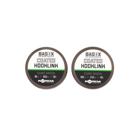 BASIX COATED HOOKLINK 25lb 10m   KORDA 
