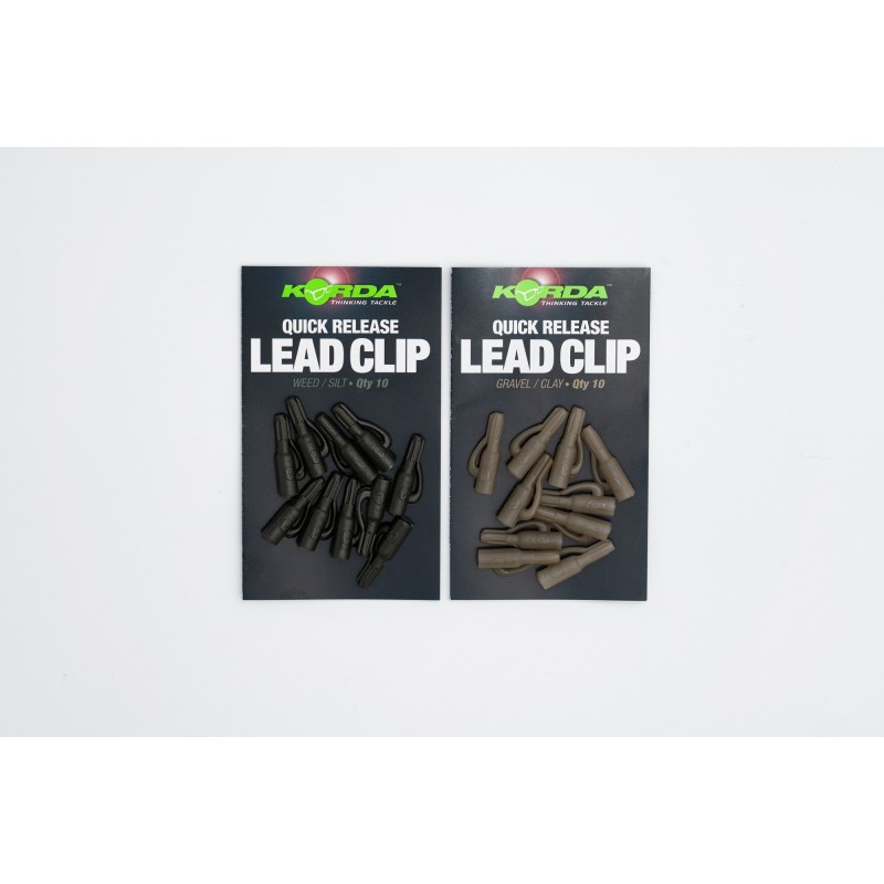 QUICK RELEASE LEAD CLIPS Weed / Silt KORDA 