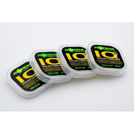 IQ2 / IQ EXTRA SOFT Fluorocarbon Hooklink 20lb   KORDA 