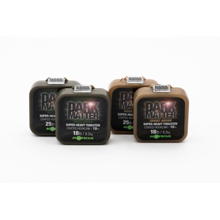 DARK MATTER TUNGSTEN COATED BRAID Green 25lb 10m   KORDA 