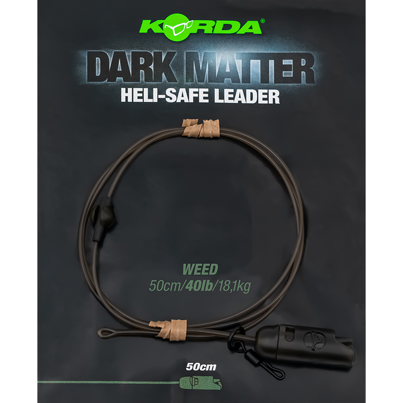 Dark Matter Leader Heli Safe Weed 40lb 50cm KORDA 