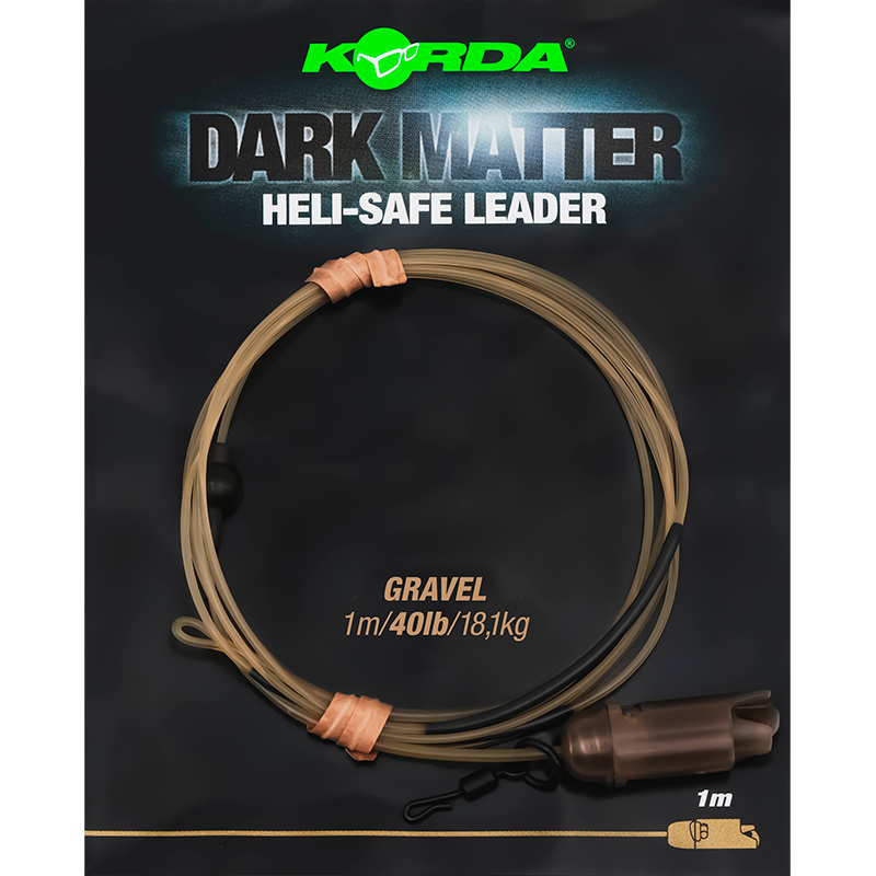 Dark Matter Leader Heli Safe Gravel 40lb 50cm KORDA 