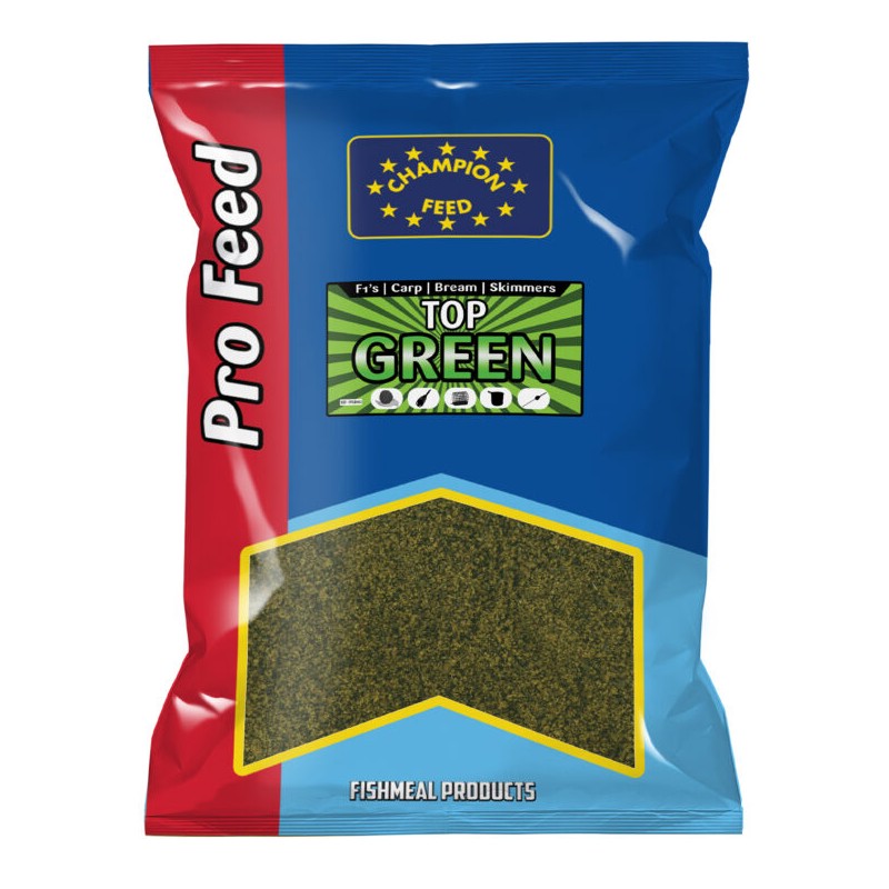 GROUNDBAITS TOP GREEN 2 KG CHAMPION FEED