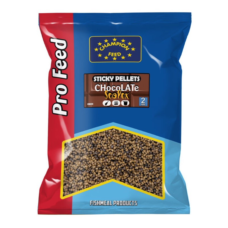 STICKY PELLETS 2MM CHOCOLAT SCOPEX 650 GR CHAMPION FEED