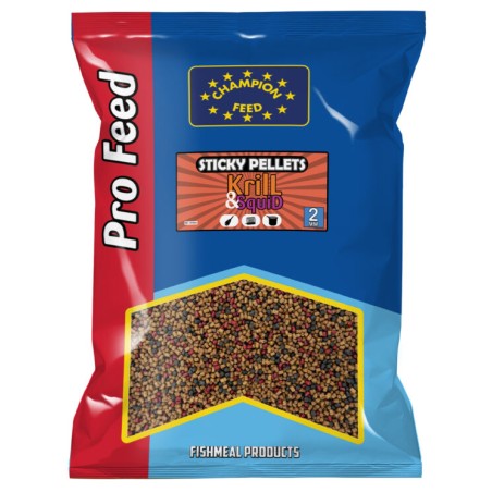 STICKY PELLETS 2MM KRILL & SQUID 650 GR CHAMPION FEED
