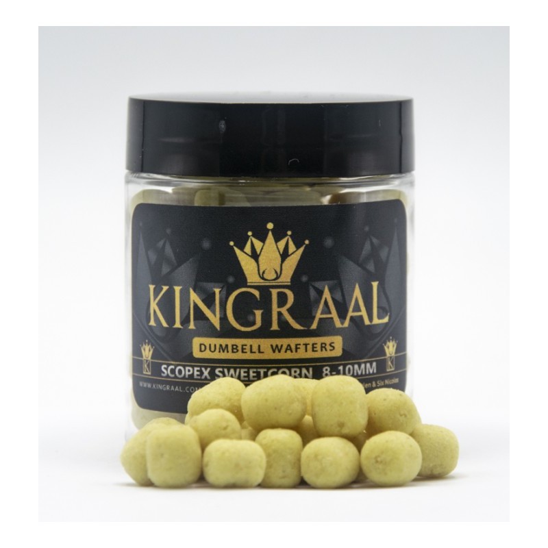 MINI WAFTER DUMBELL SCOPEX SWEETCORN ( NEW 2024 ) MIX 8/9/10 MM 40GR KINGRAAL