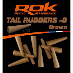 ROK LEAD CLIP TAIL RUBBER BROWN - TETINE CLIP PLOMB ROK MARRON 
