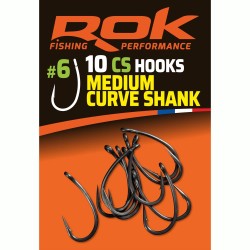 CS _6 - MEDIUM CURVE SHANK HOOKS _6 - HAMECONS MEDIUM CURVE SHANK _6 