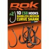 CSB _2 - BARBLESS MEDIUM CURVE SHANK HOOKS _2 - HAMECONS BARBLESS MEDI 
