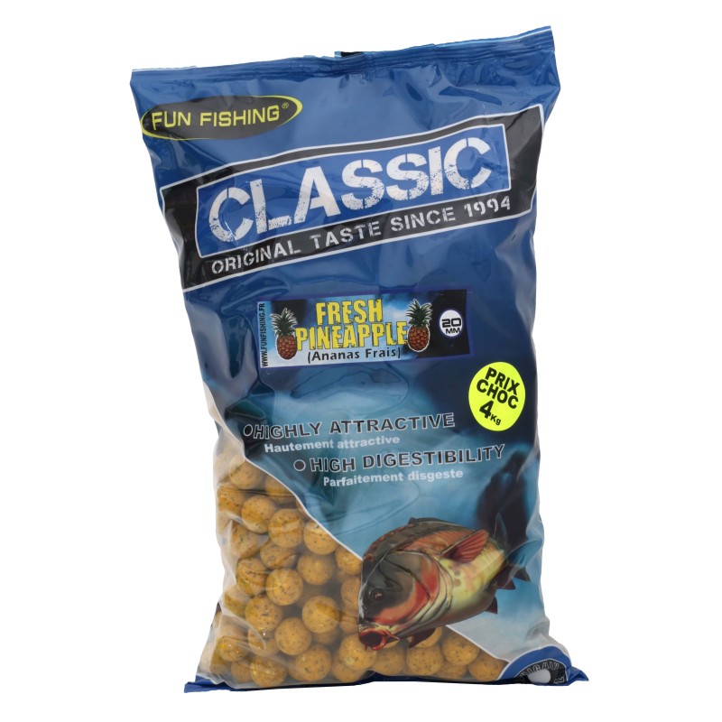 CLASSIC - BOUILLETTES - 4KG - 20MM - ANANAS FRAIS 
