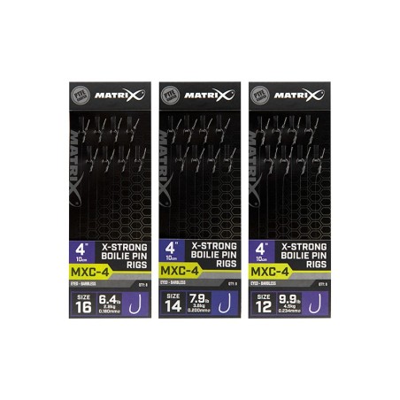 MXC-4 SIZE 14 BARBLESS / 0.20MM / 4" (10CM) / X-STRONG BOILIE PIN - 8P MATRIX