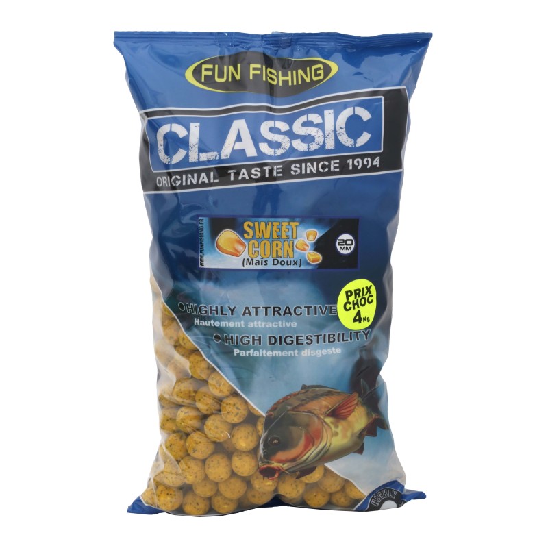 CLASSIC - BOUILLETTES - 4KG - 20MM - MAIS DOUX 