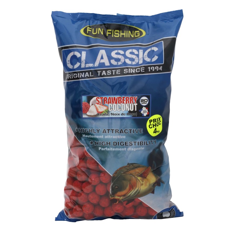 CLASSIC - BOUILLETTES - 4KG - 20MM - STRAWBERRY COCONUT 