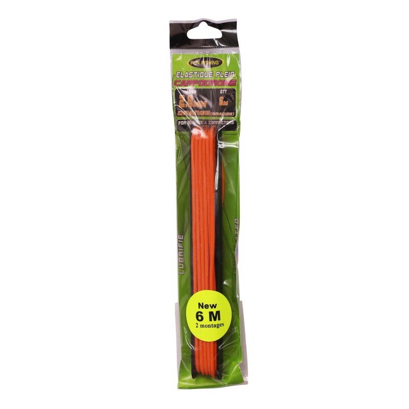 ELASTIQUE PLEIN - 6M - 2,8MM - ORANGE 