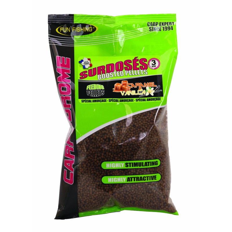 PELLETS SURDOSES - 700GR - 3MM - CARAMEL & VANILLA 
