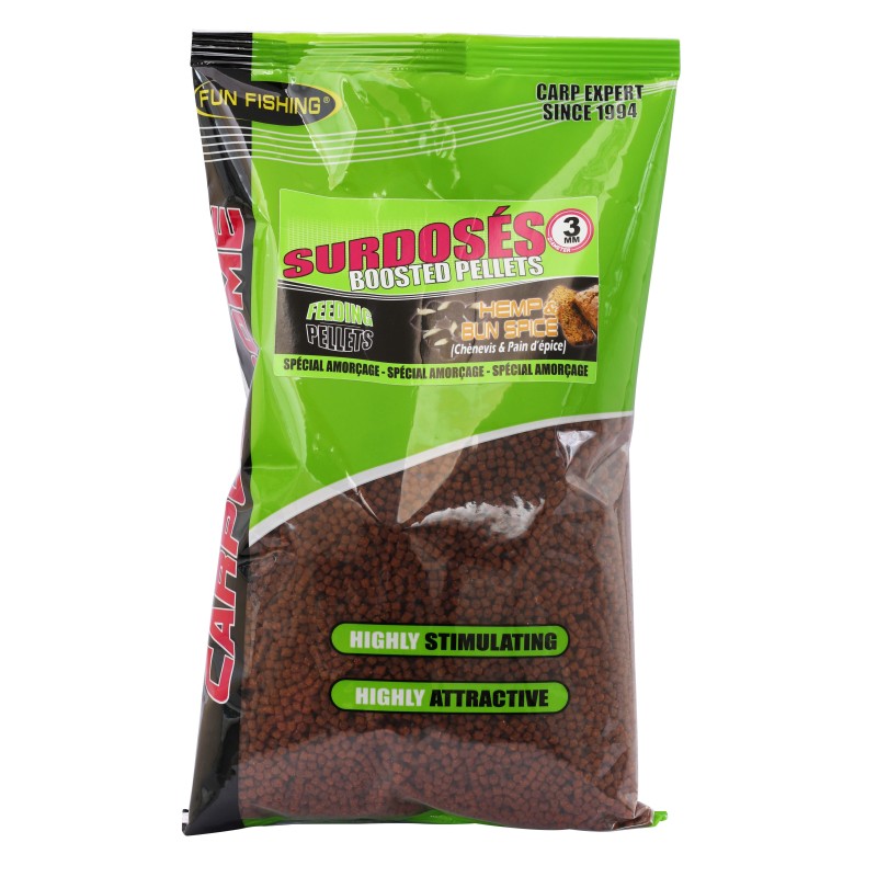PELLETS SURDOSES - 700GR - 3MM - HEMP & BUN SPICE 
