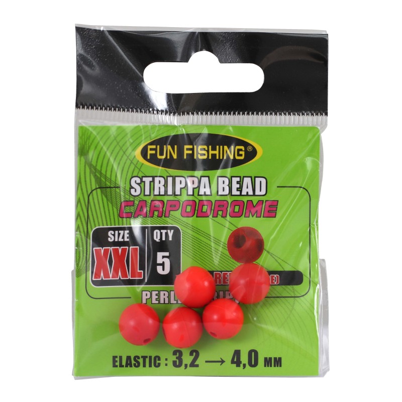 PERLE STRIPPA - ROUGE - 10MM X5 