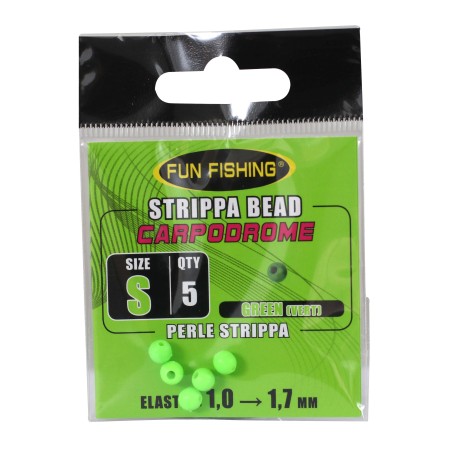 PERLE STRIPPA - VERTE - 5MM X5 