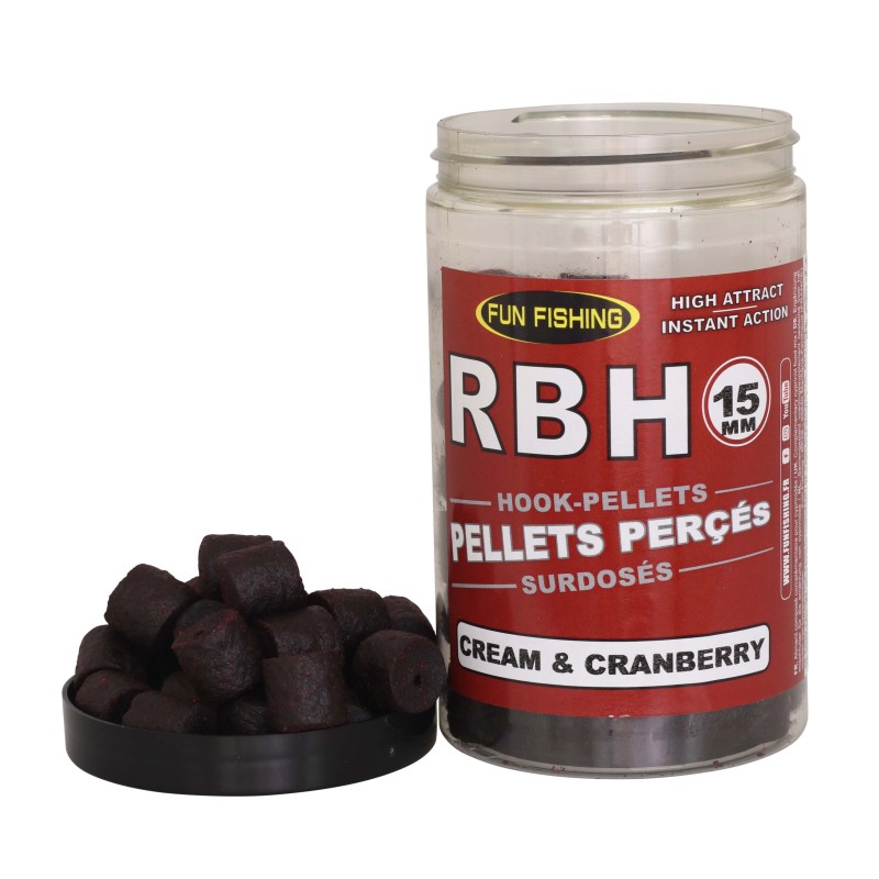 RBH - PELLETS PERCES - 230GR - 15MM - CREAM & CRANBERRY 