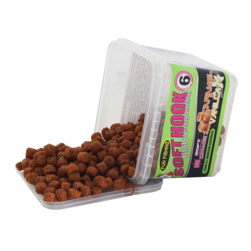 SOFT HOOKS PELLETS - 105GR - 6 MM - CARAMEL & VANILLA 
